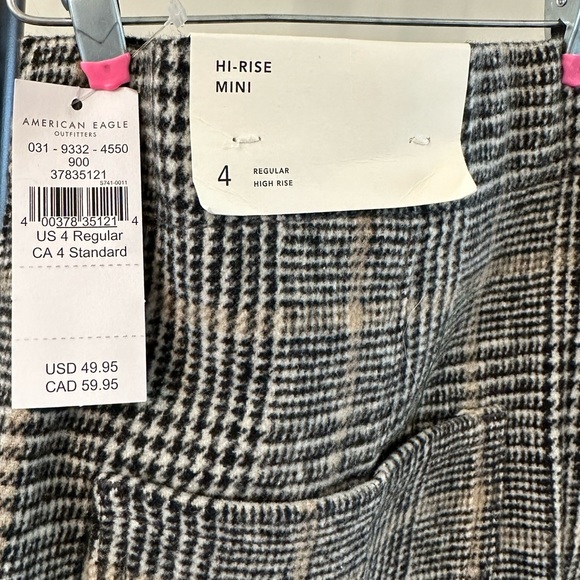 NWT | American Eagle Women’s Wool-Blend Hi-Rise Mini Skirt | Plaid | S | 4 - Picture 4 of 11